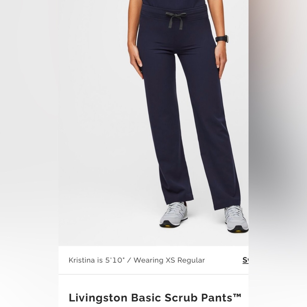 Figs, Livingston, basic scrub bottoms - medium tall - navy